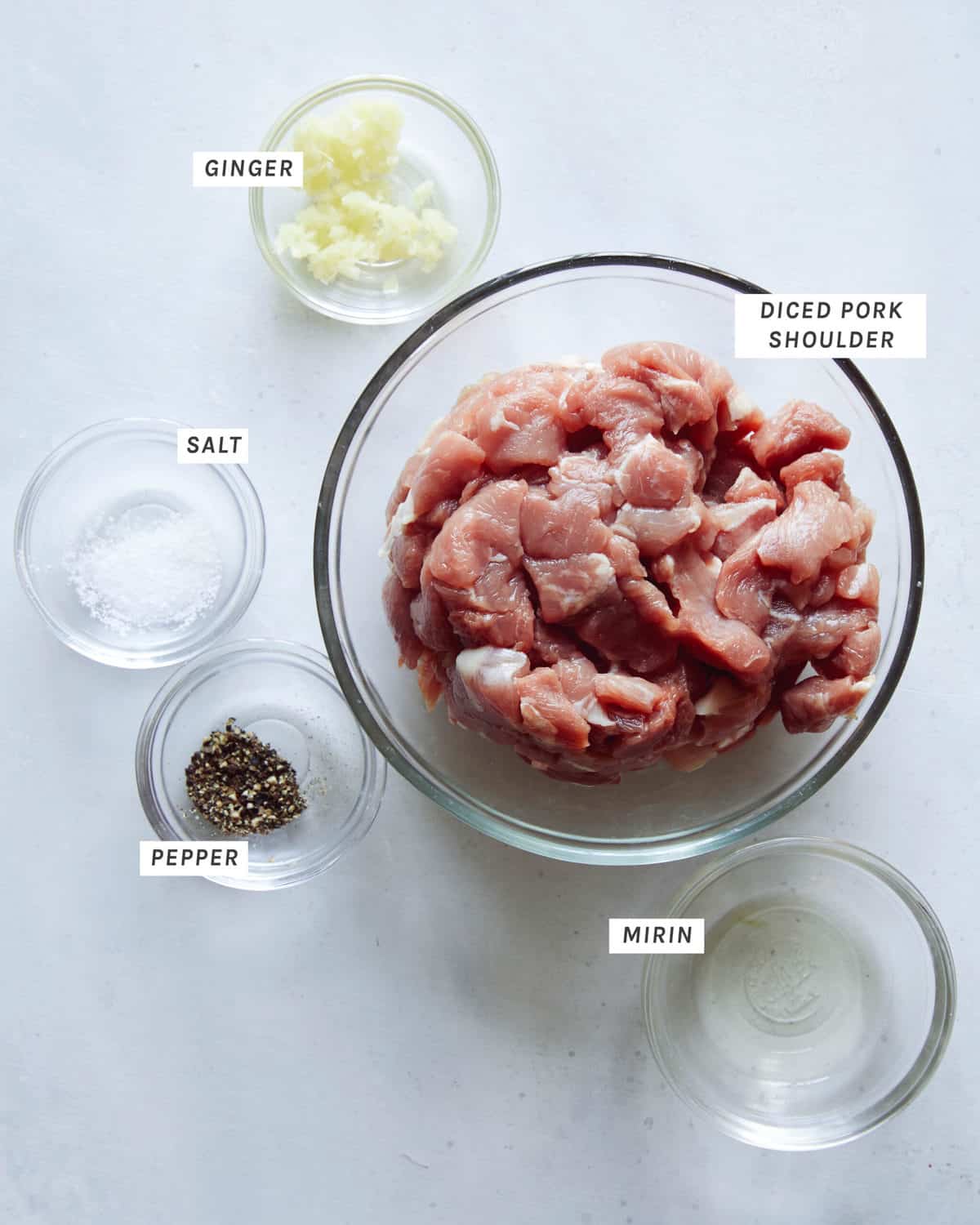 Pork marinade to make Jajangmyeon.