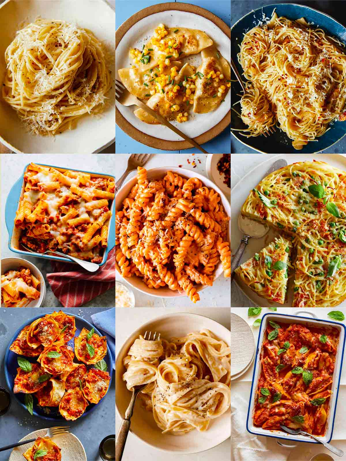 A collage of our best pasta recipes!
