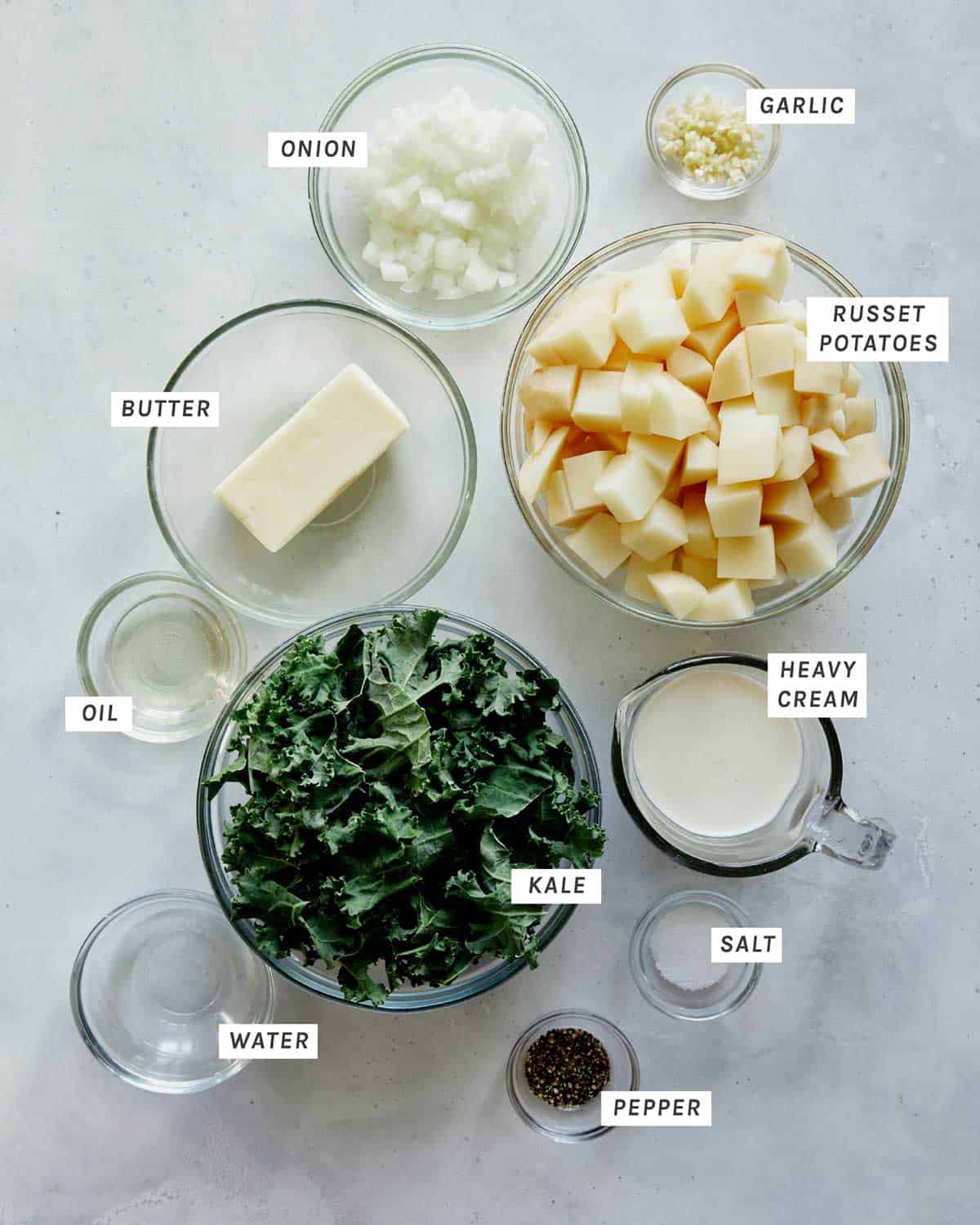 Brown Butter Colcannon recipe ingredients. 