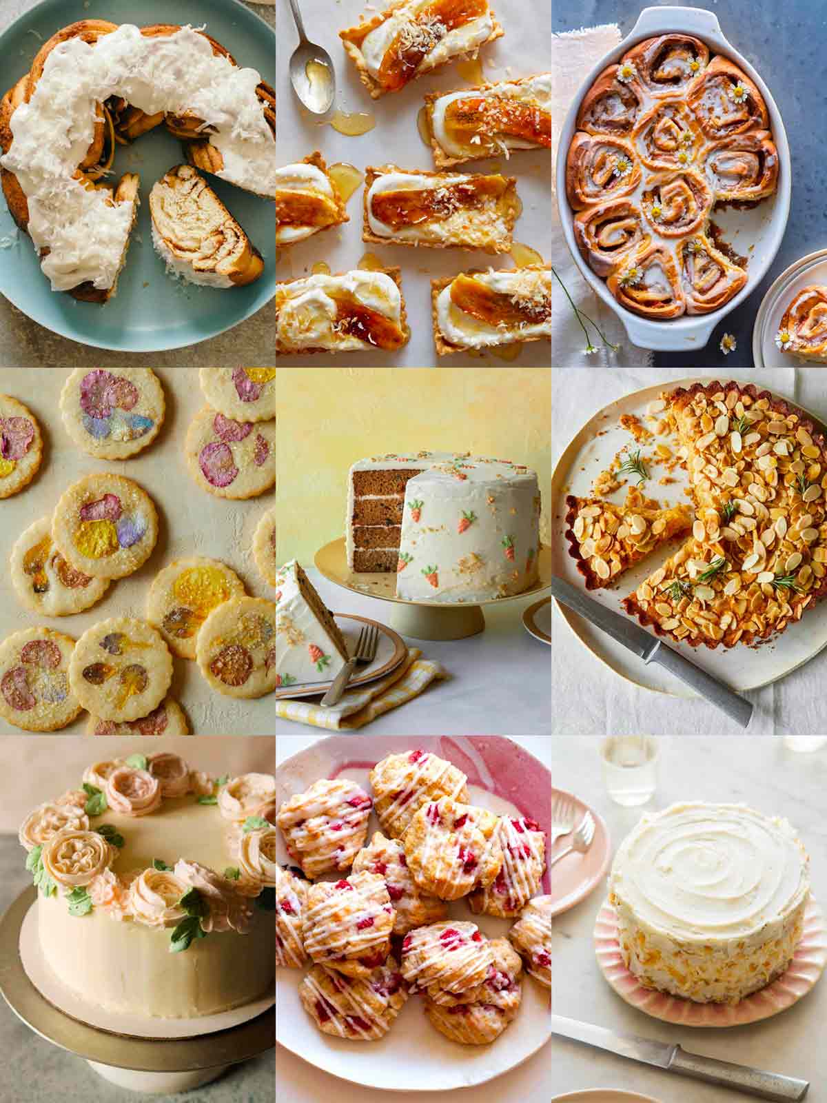 A collage of our best Easter Dessert Recipes. 