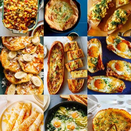 A collage of our best Mothers Day recipes.