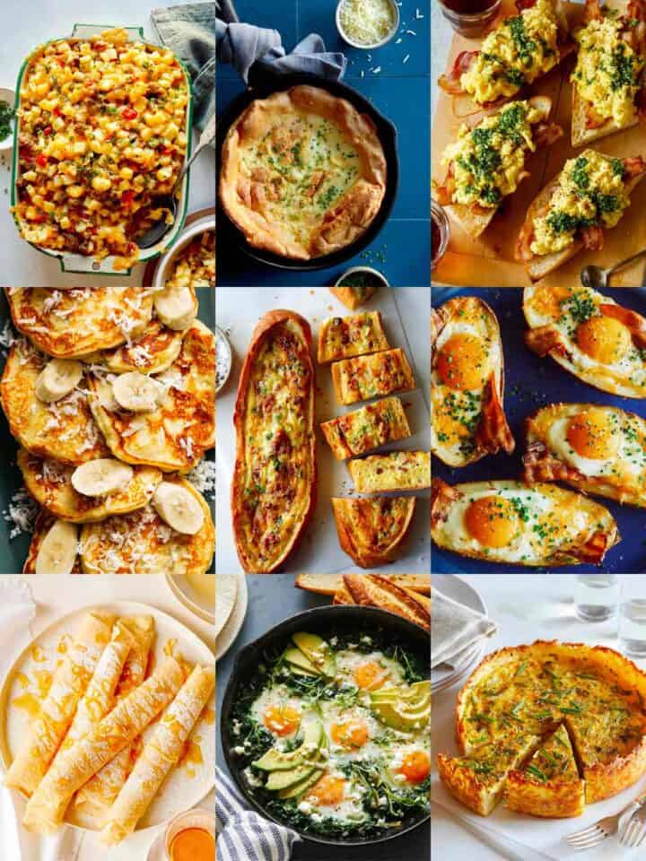 A collage of our best Mothers Day recipes.