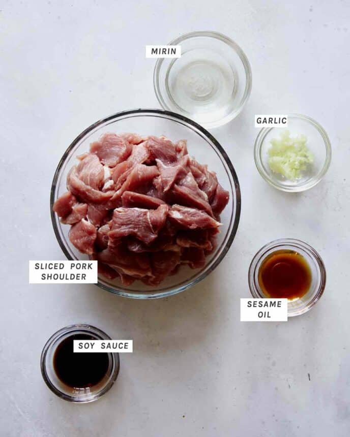 Pad see ew pork ingredients.