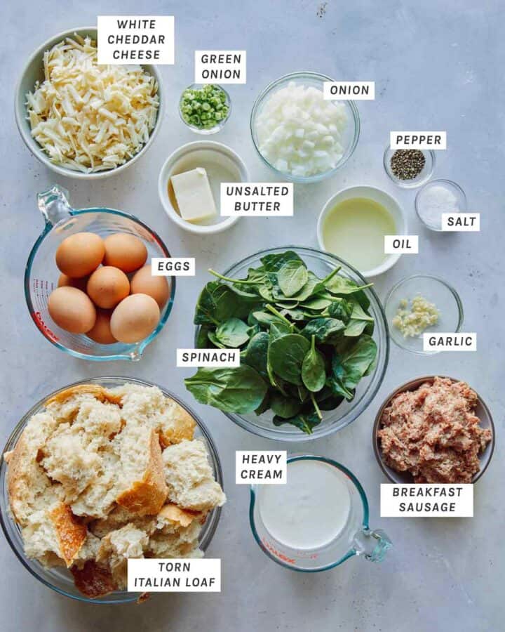 Sausage Strata Spoon Fork Bacon