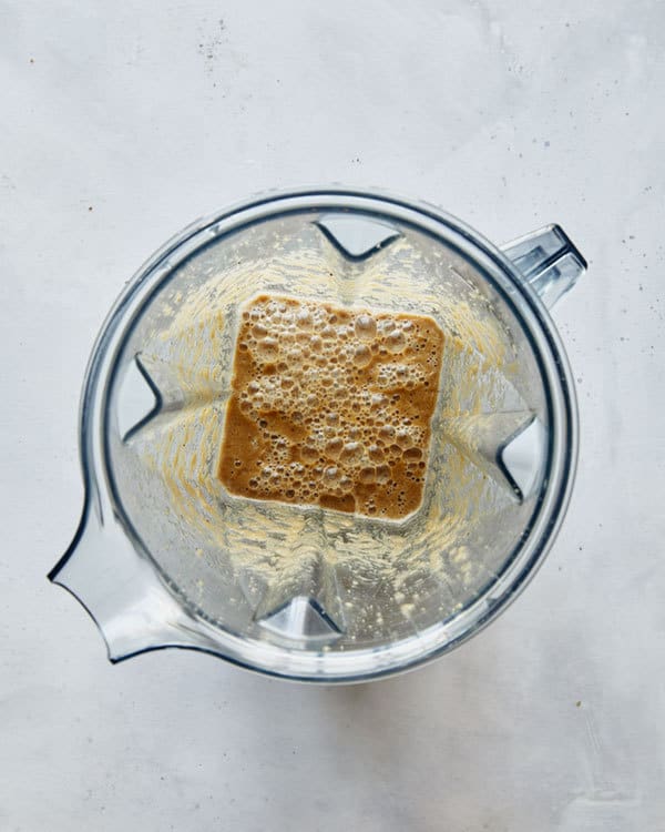 Korean beef bulgogi marinade in a blender.