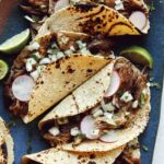 Carnitas recipe with tacos.