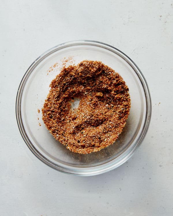 Fajita spices in a bowl mixed together.