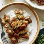 Weeknight dinner recipe of honey garlic chicken.