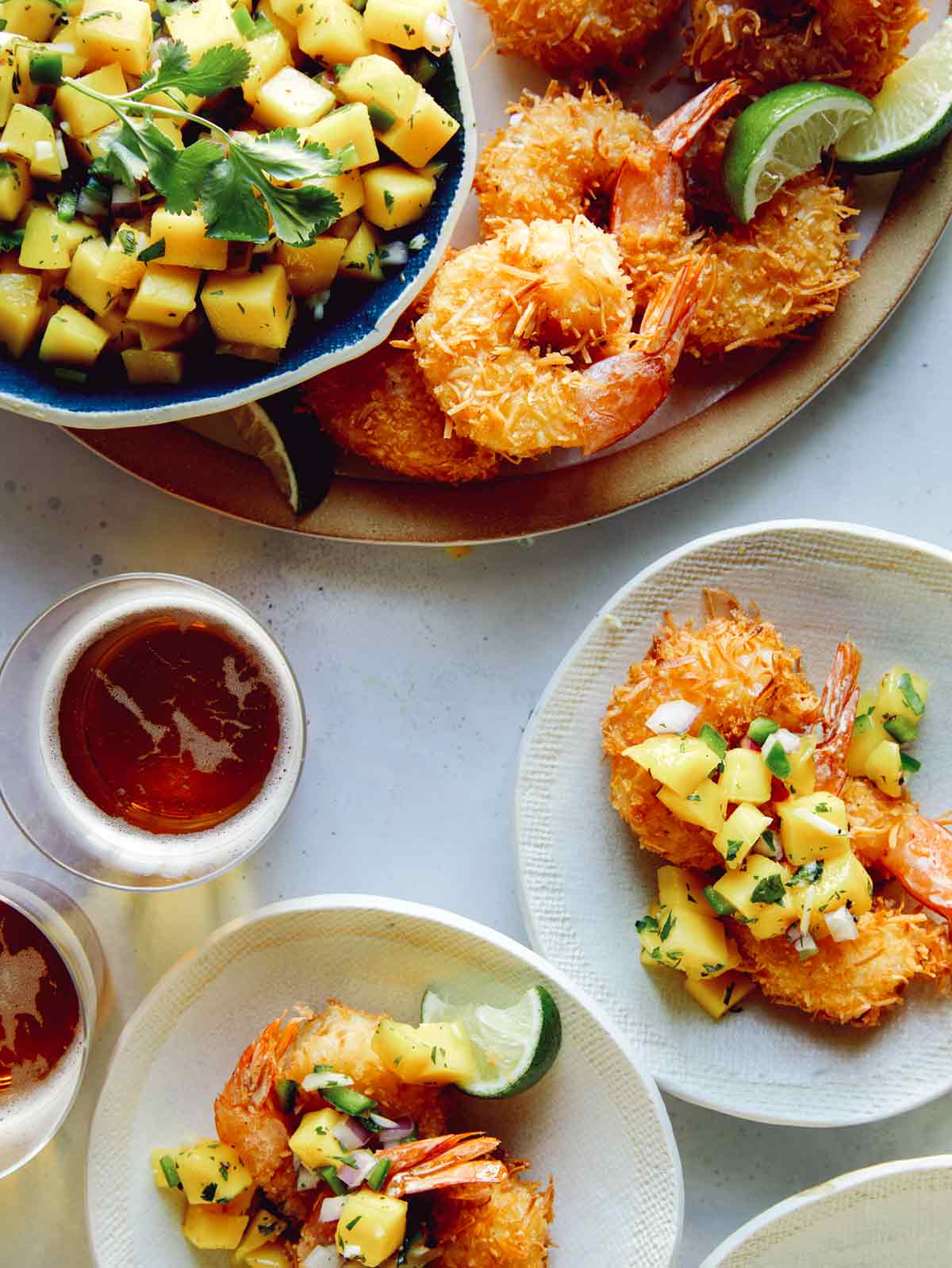 Coconut Shrimp recipe with mango salsa.