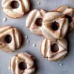 Old fashioned donuts freshly glazed.