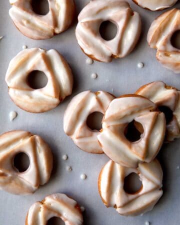Old fashioned donut recipe freshly made.
