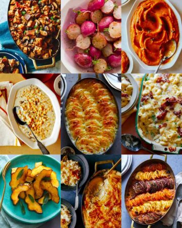 A collage of our best Thanksgiving side dish recipes.