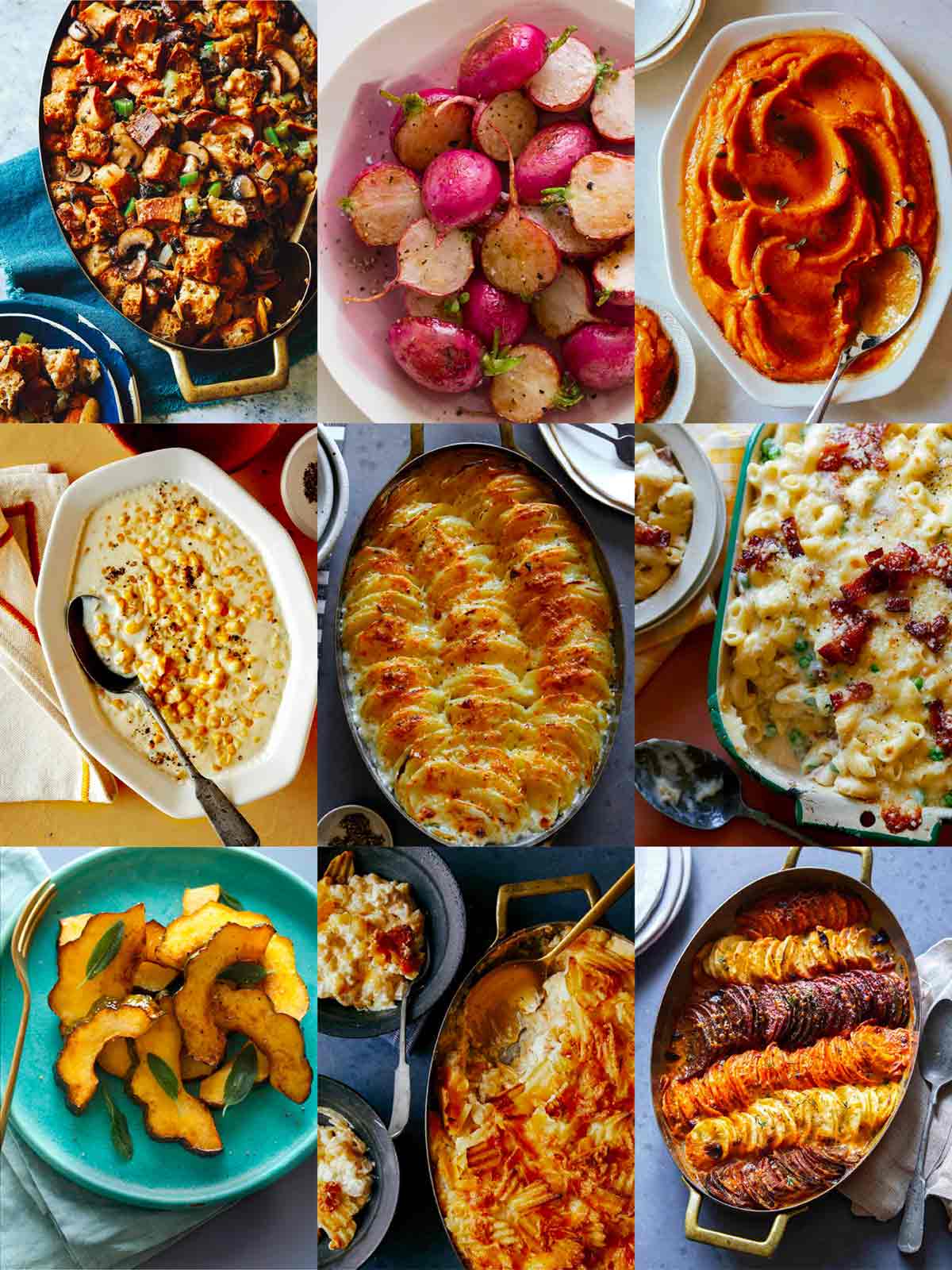 A collage of our best Thanksgiving side dish recipes. 