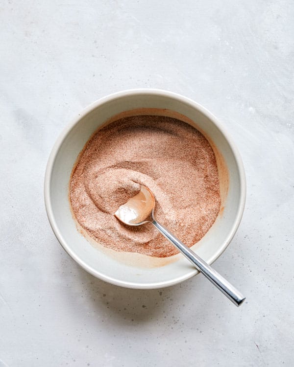Snickerdoodle topping in a bowl.