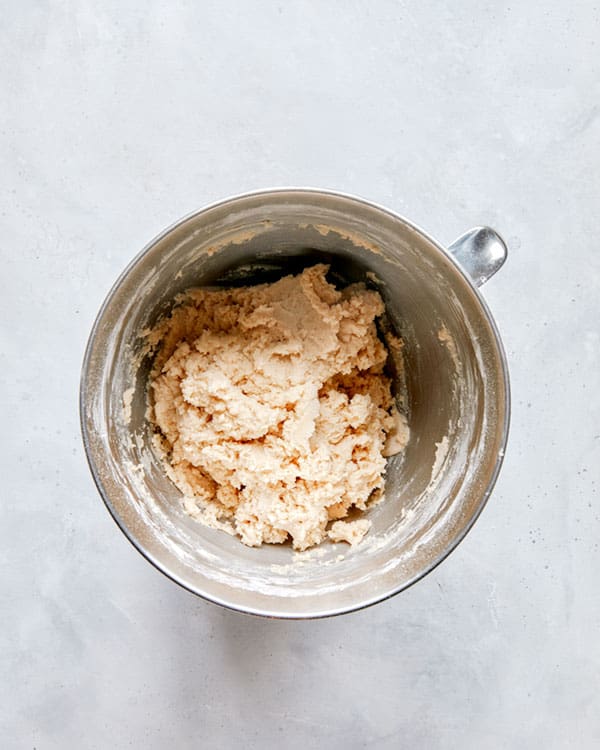 Snickerdoodle cookie dough in a bowl.