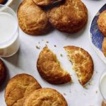 Snickerdoodle cookie recipe with some on plates.