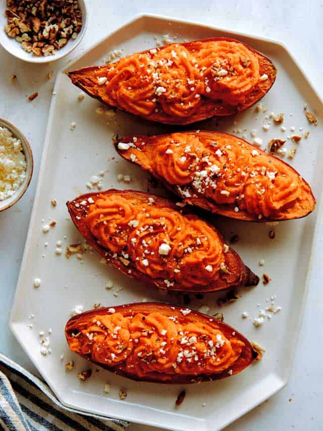 Twice baked sweet potatoes recipe.