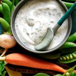 Buttermilk ranch dressing recipe in a bowl.