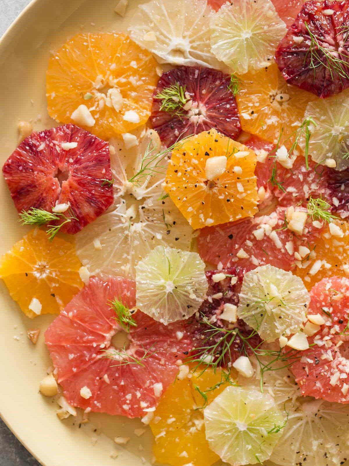 Citrus fennel salad up close.
