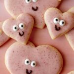 Heart shaped valentine cookies.