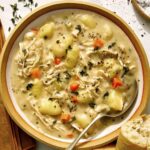 Chicken and gnocchi soup recipe with thyme.