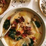 Zuppa Toscana recipe in a bowl.