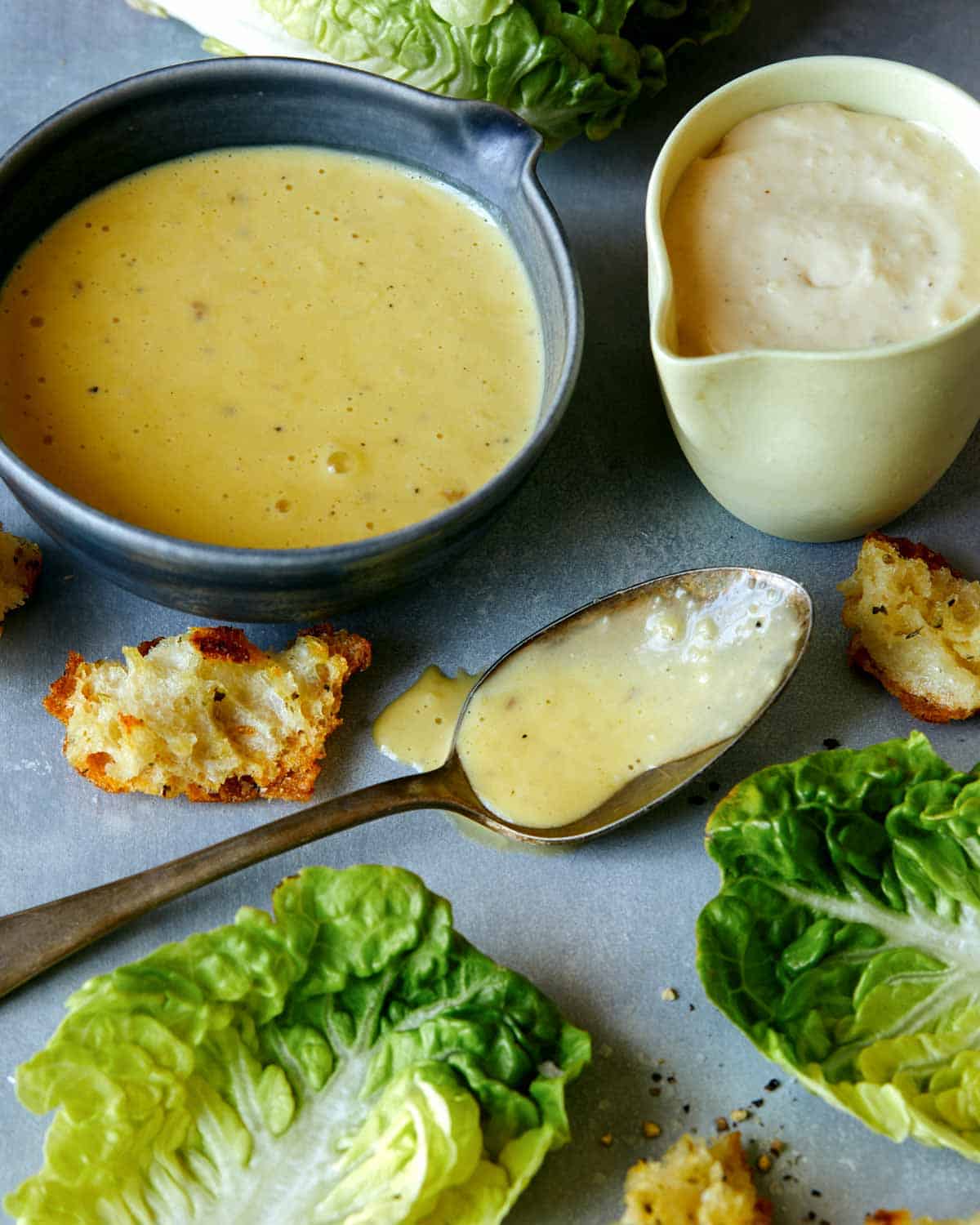 Caesar salad dressing recipes.