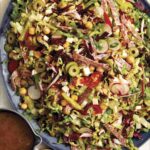 The best Italian Chopped Salad recipe on a platter.