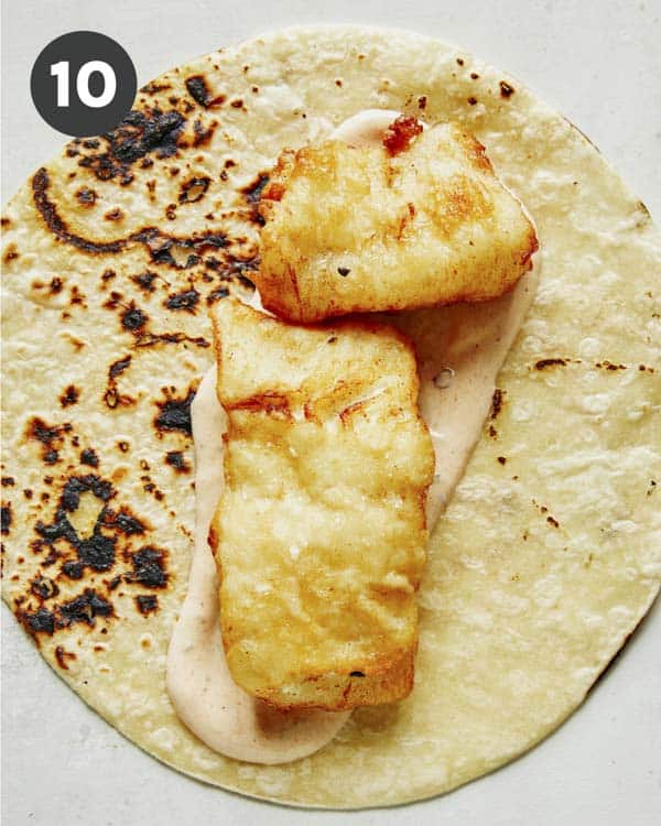 Process of making baja fish tacos recipes.