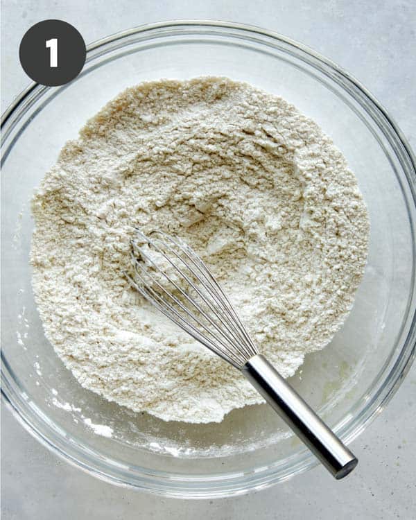 Dry ingredients to make biscuits.
