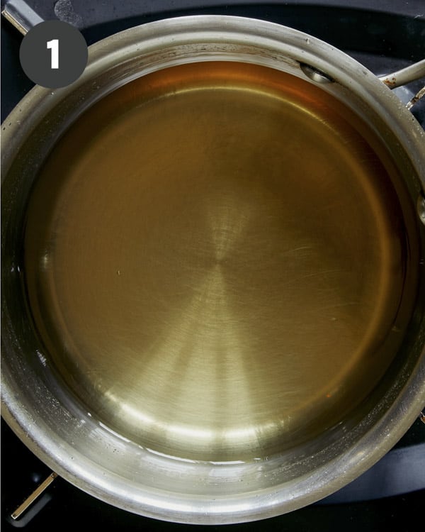 Dipping sauce ingredients in a pot.