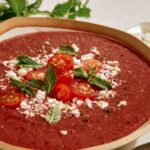 A big bowl of tomato gazpacho.