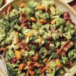 Broccoli salad recipe in a bowl.