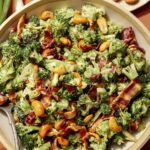 Broccoli salad recipe in a bowl.