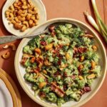 Broccoli salad recipe in a bowl.