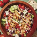 Greek salad recipe in a bowl.