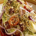 Wedge salad close up.