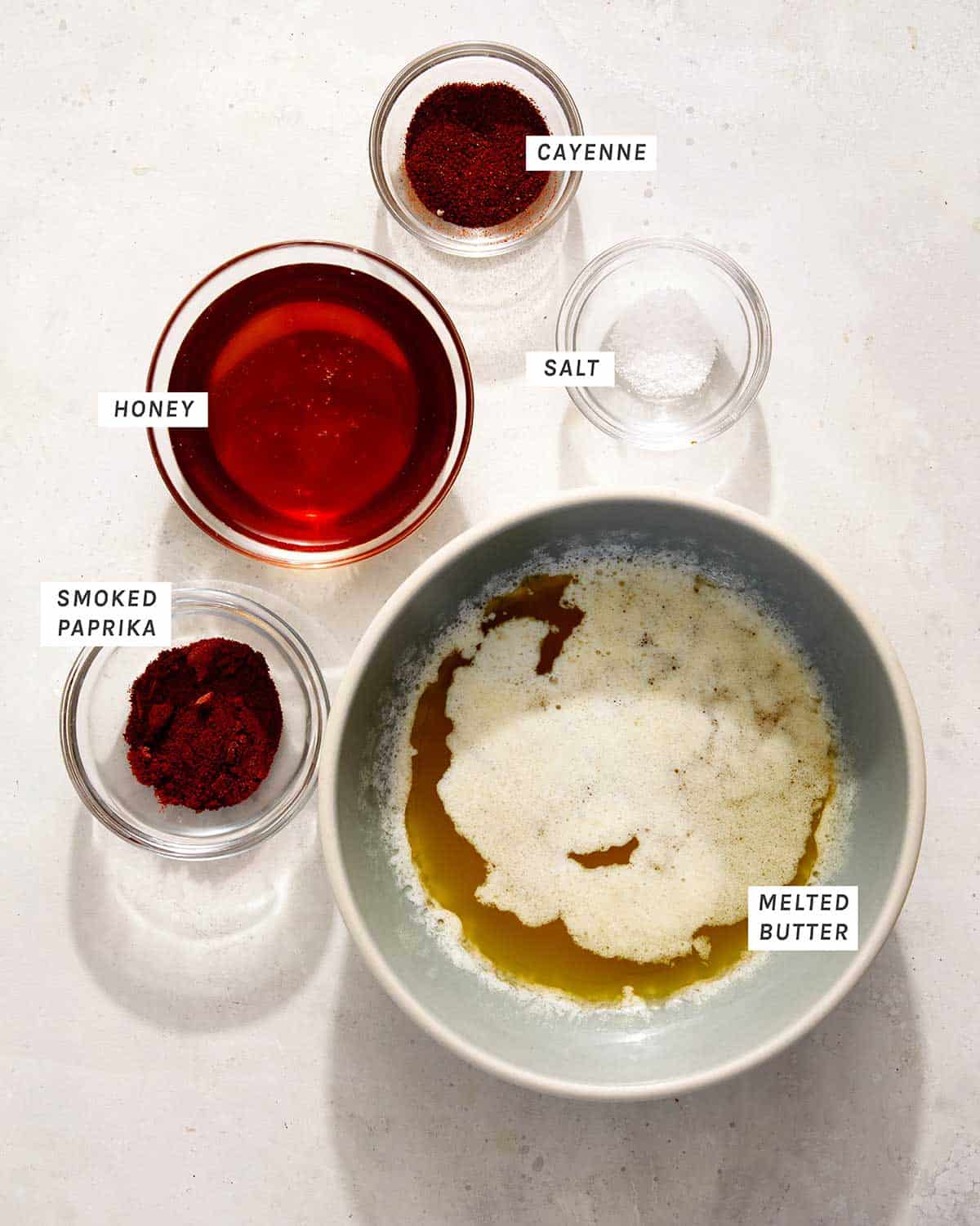 Hot honey ingredients in a kitchen.