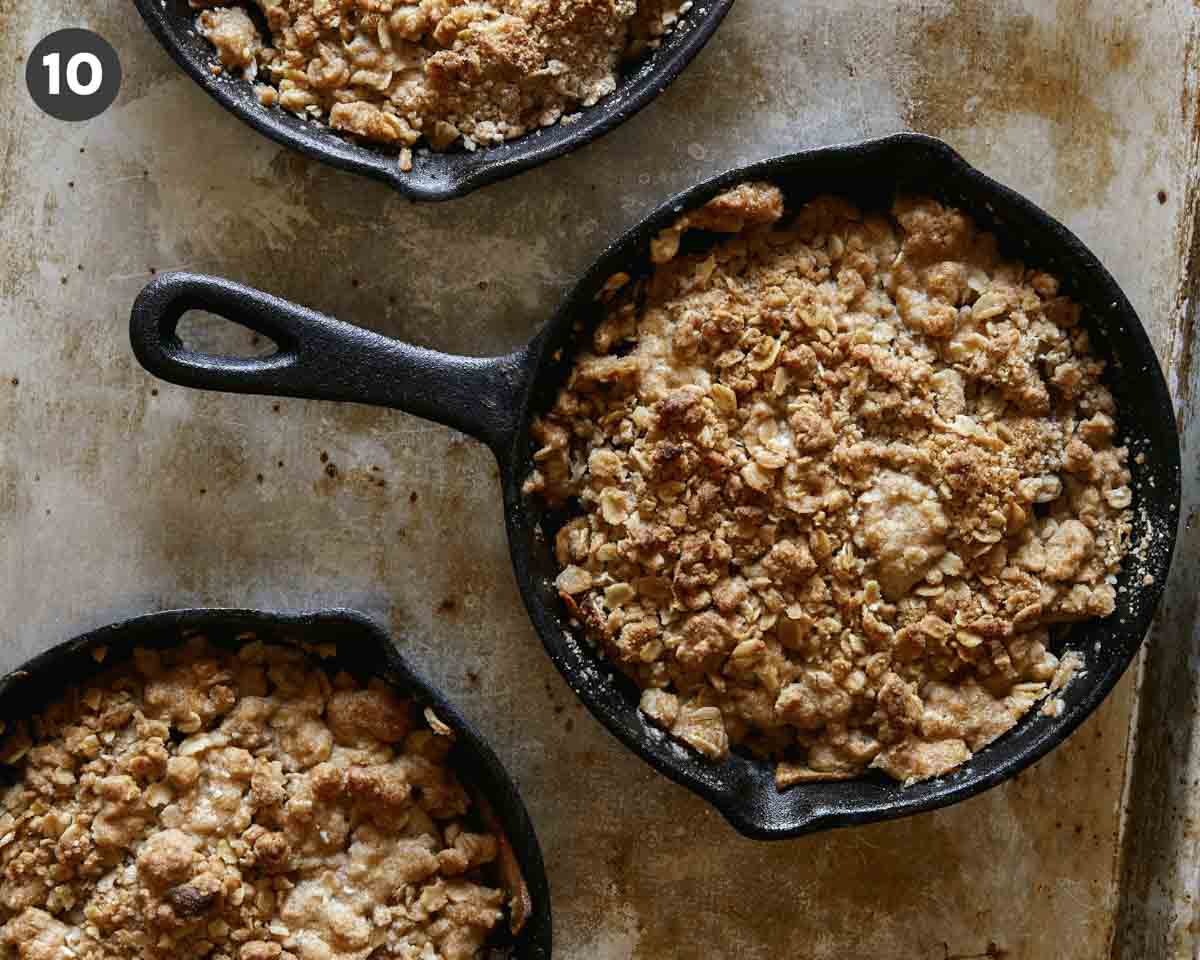 Apple crisps freshly baked.