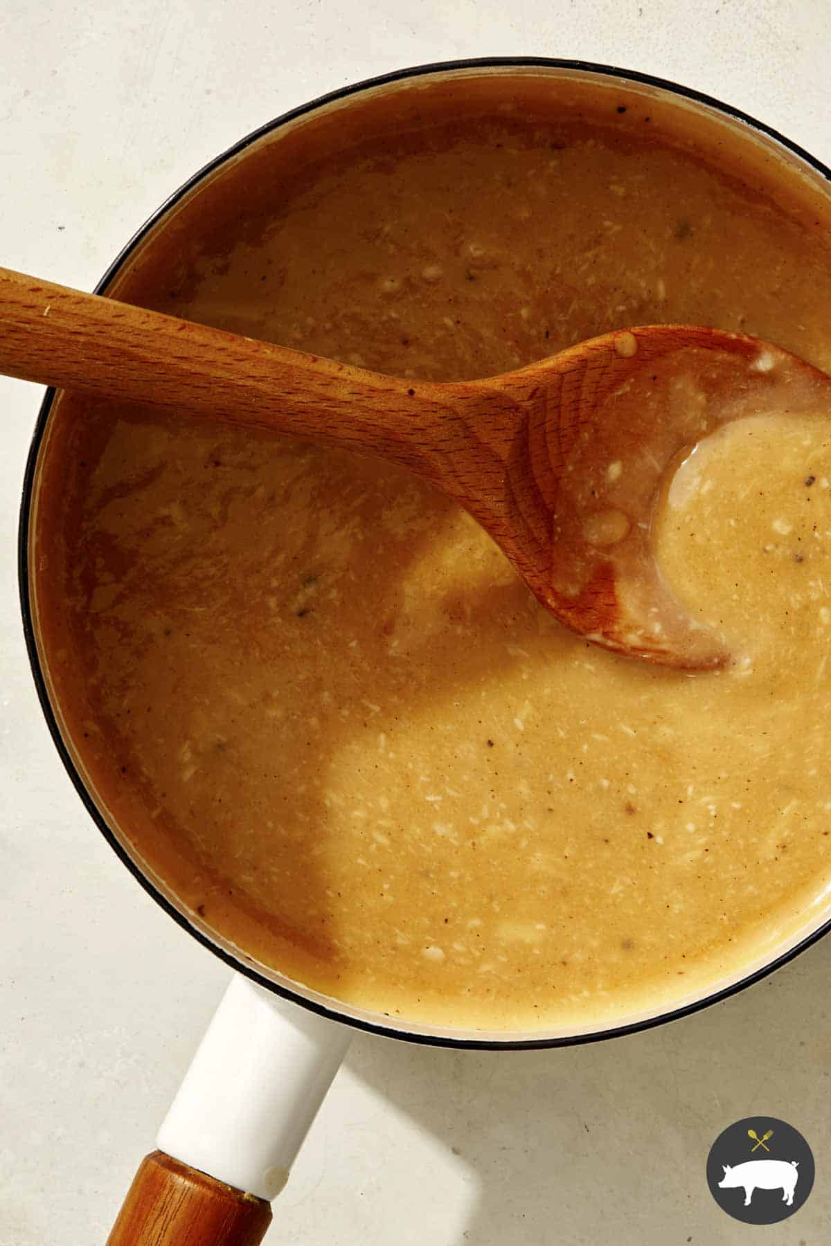 Roasted Garlic Gravy Recipe Spoon Fork Bacon