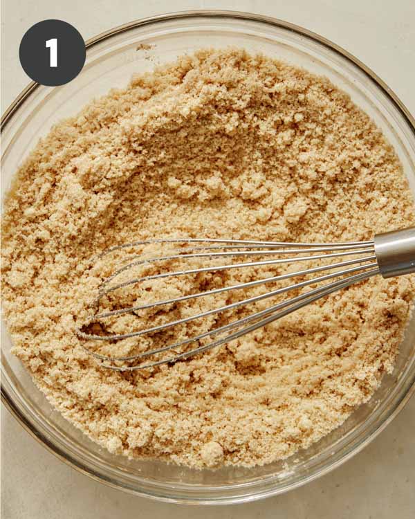 Dry ingredients in a bowl to make a smash cake recipe.