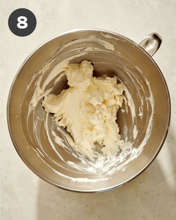 Smash cake frosting recipe in a bowl.