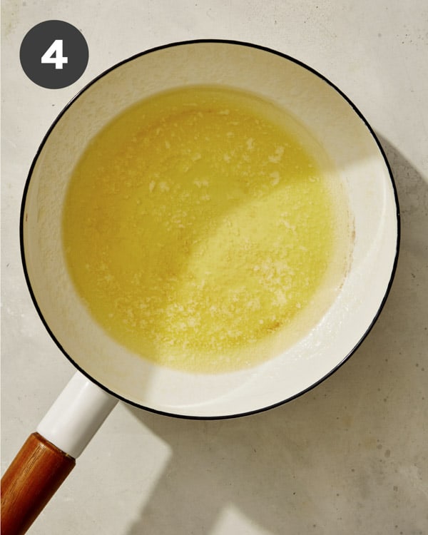 Butter melted in pot to make gravy.