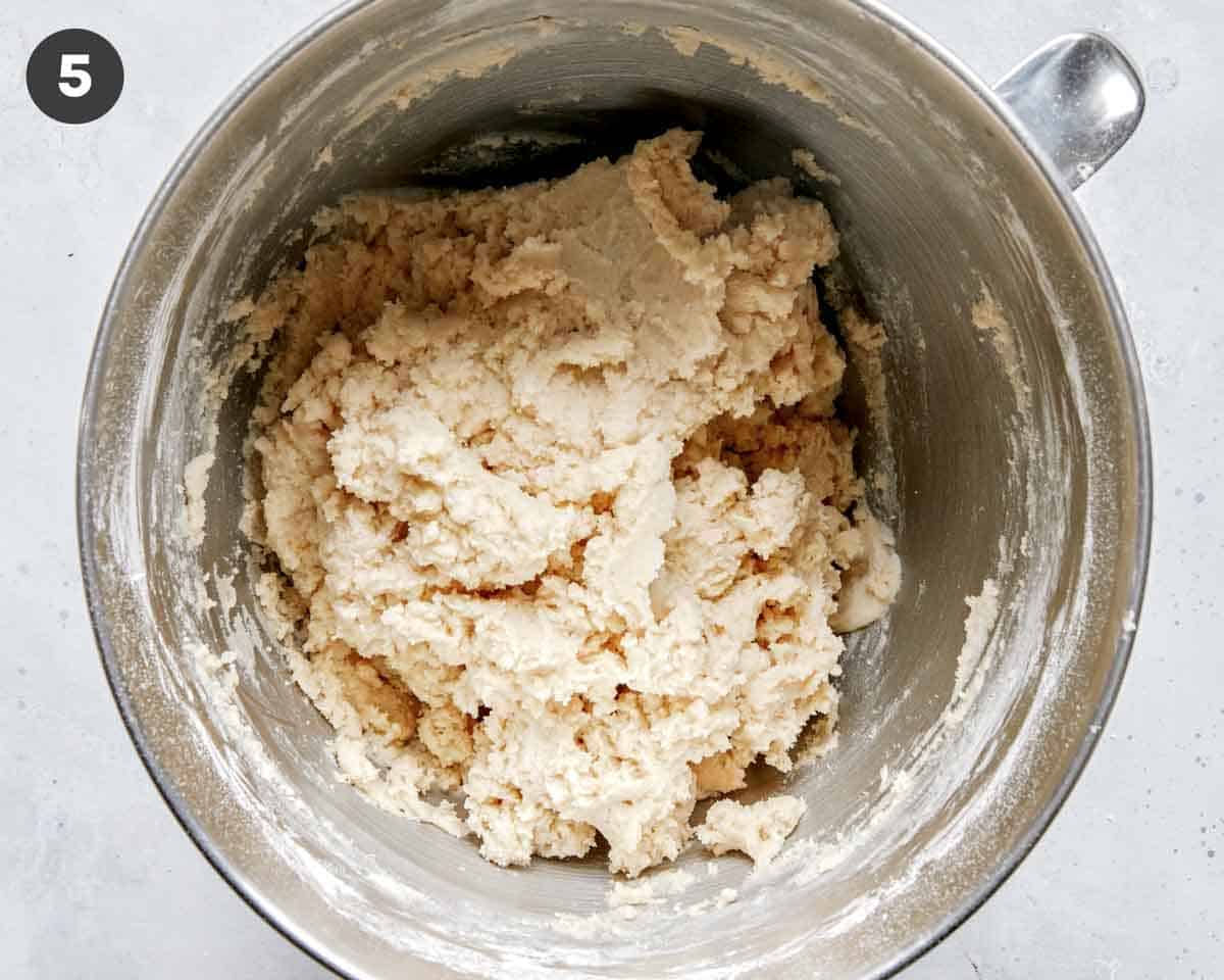 Snickerdoodle cookie dough in a bowl. 