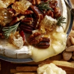 Baked brie in a skillet.