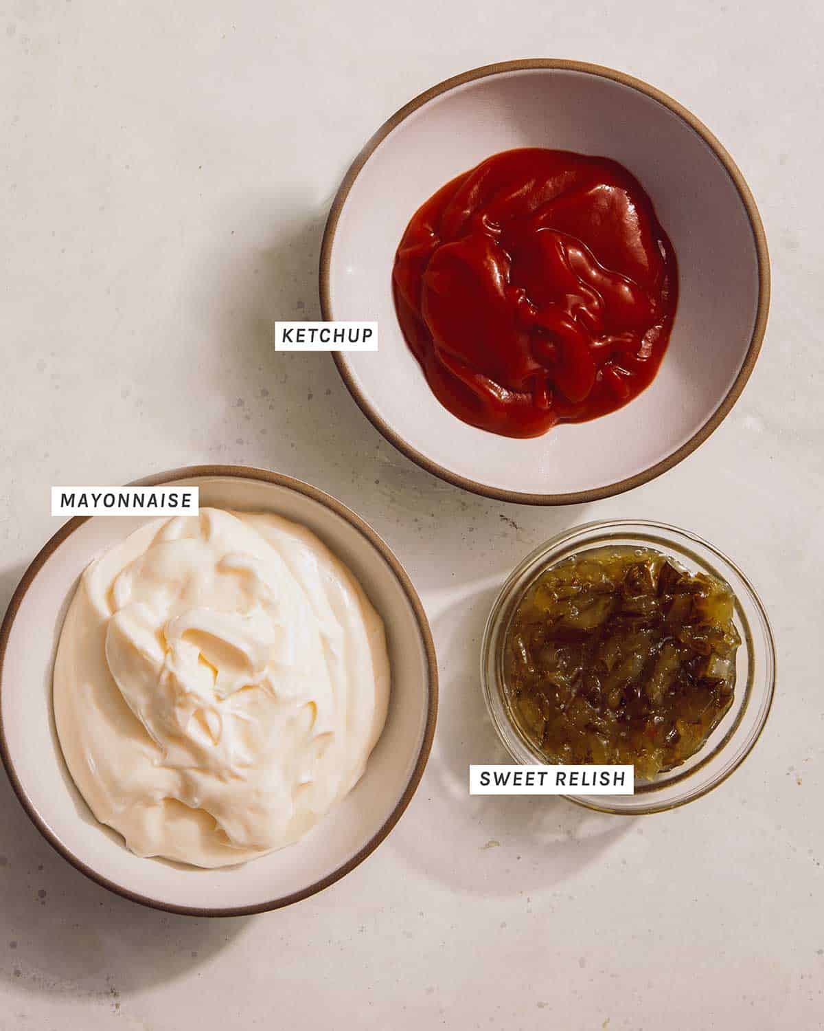 Animal style fries spread ingredients.