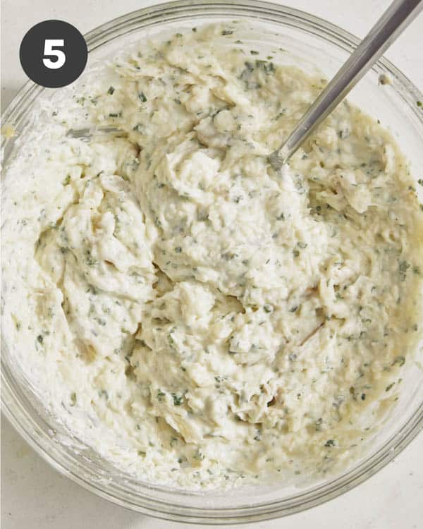 Garlic bread dip with cheese mixed in. 