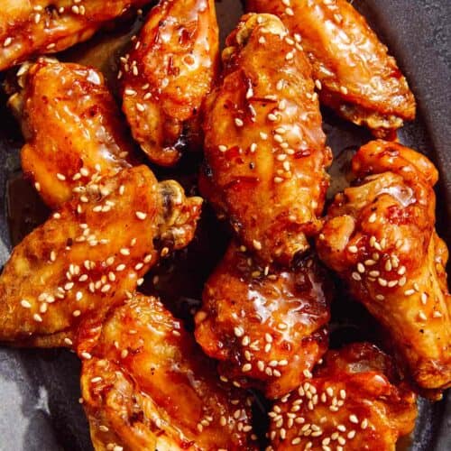 Honey Butter air fryer chicken wings.