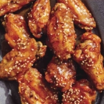 Honey Butter air fryer chicken wings.