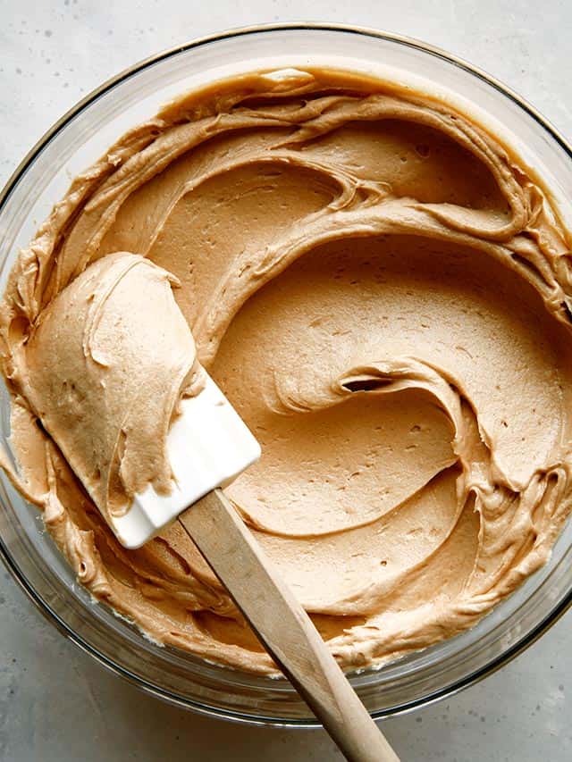 Peanut Butter Frosting Spoon Fork Bacon
